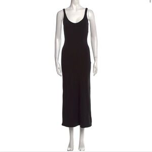 Reformation Black Scoopneck Maxi Dress
